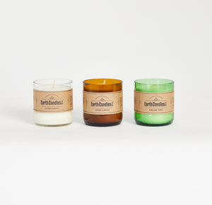 Eco-Friendly Soy Wax Candles in Up-Cycled Beer Bottle - 3 pack