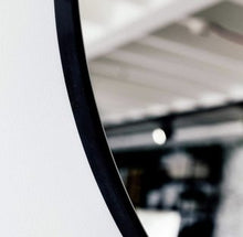Load image into Gallery viewer, Circular Black Framed Mirror