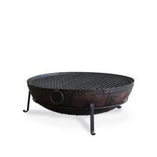 Load image into Gallery viewer, Fire Pit With Stand, Grill, Lid &amp; Firewood- 80cm dia (Hire Price &amp; Pickup Only)
