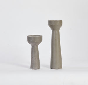 Turin Concrete Candle Stand - Set of 2