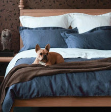Load image into Gallery viewer, Vida Stonewashed Linen - Euro Pillowcase - Colour Ink
