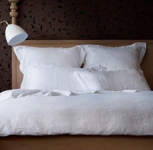 Vida Stonewashed Linen - Oxford Pillowcase  - Colour White