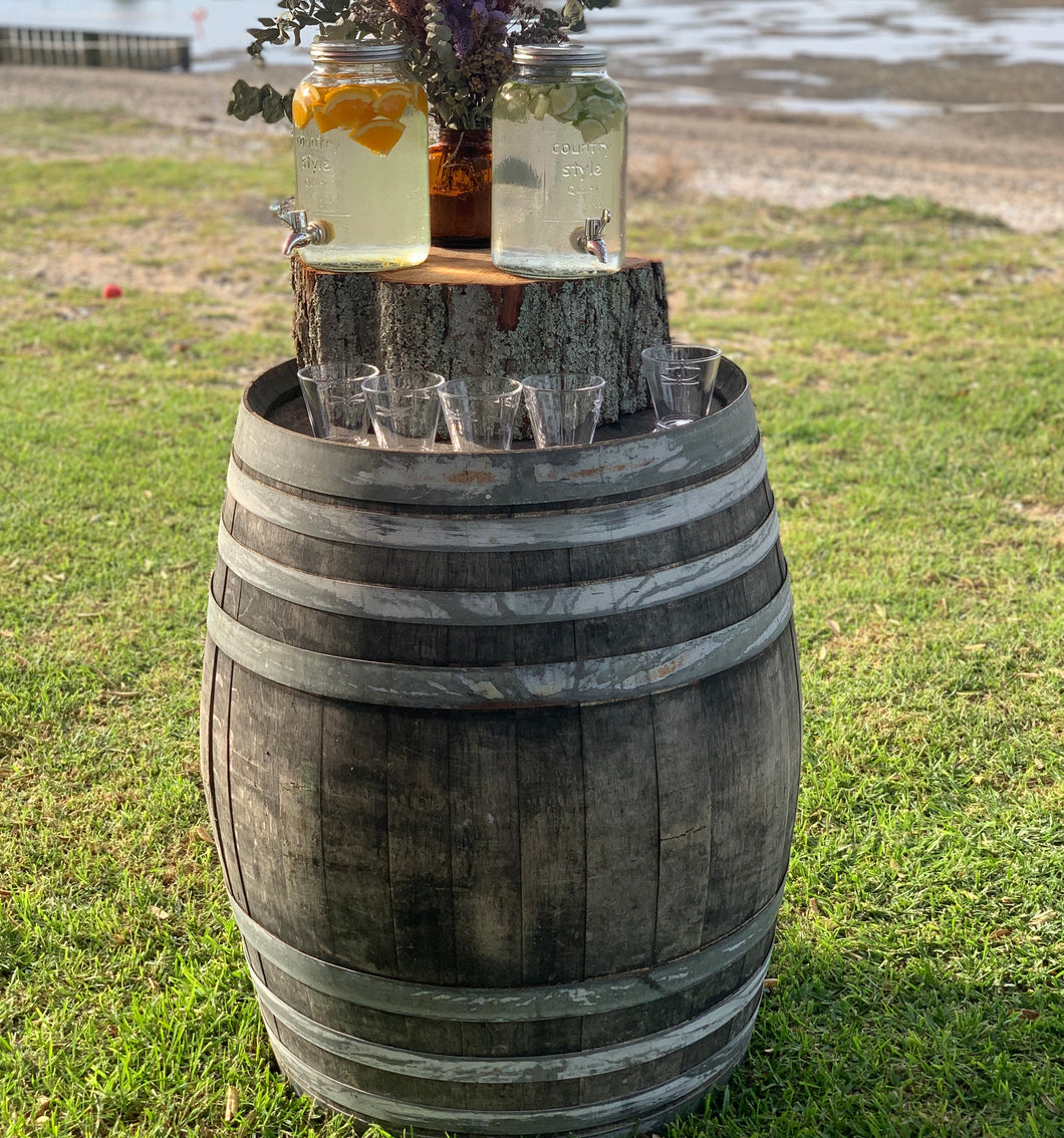 Wine barrels – Grey (Hire Price & Pickup Only)